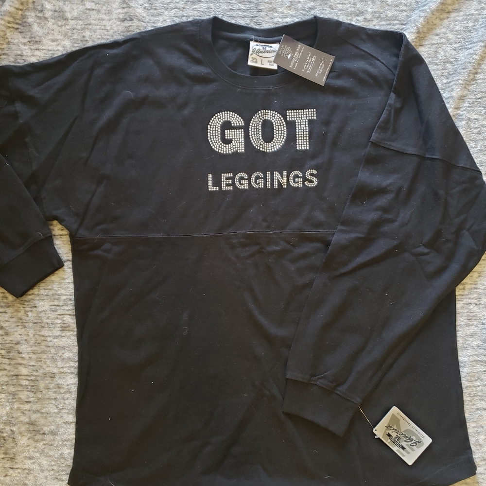 BNWT Bling out stadium-style Jersey. Got leggings